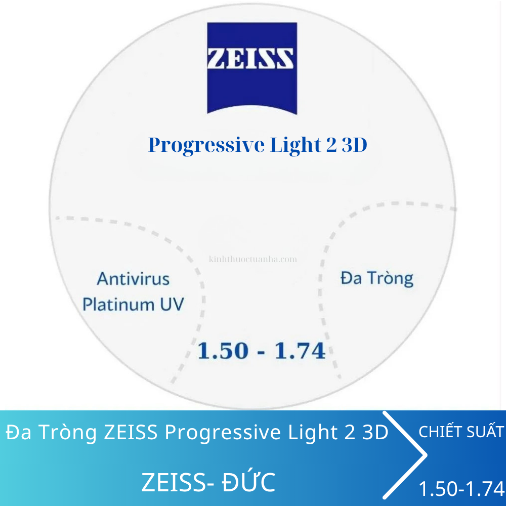 Tròng Kính Đa Tròng ZEISS Progressive Light 2 3D