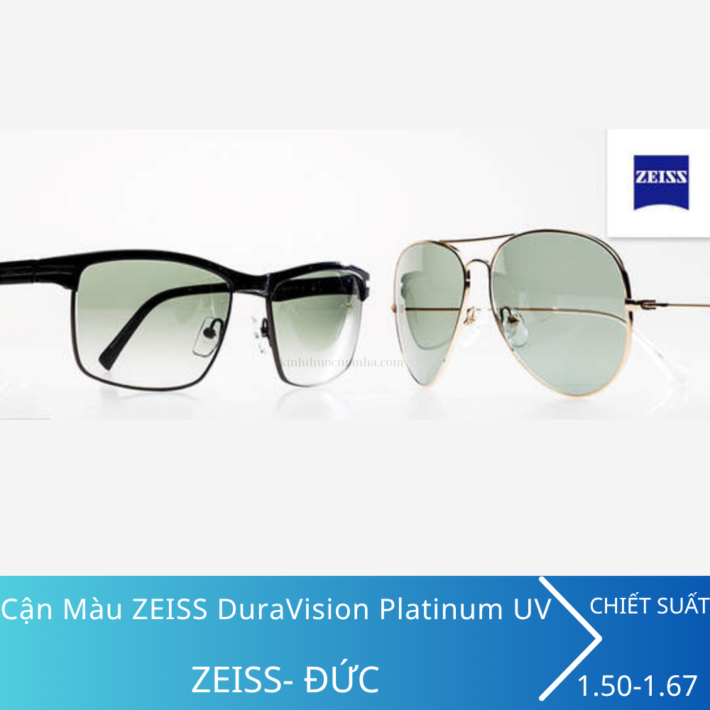 Tròng Kính Cận Màu ZEISS DuraVision Platinum UV