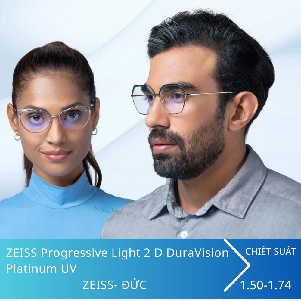 Tròng Kính Đa Tròng ZEISS Progressive Light 2 D DuraVision Platinum UV