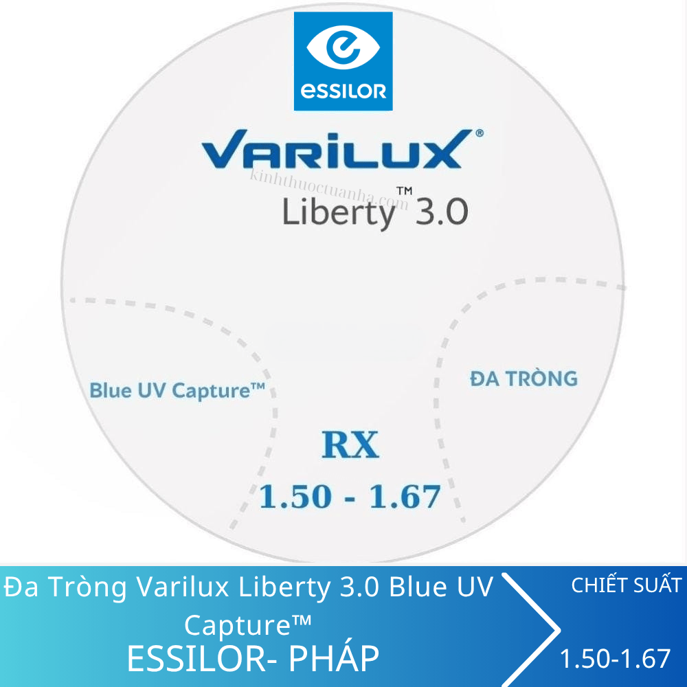 Kính Đa Tròng Essilor Varilux Liberty 3.0 Blue UV Capture™