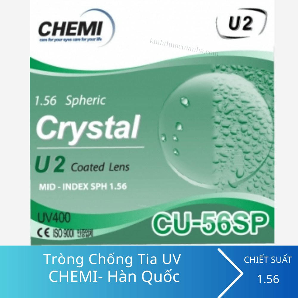 Tròng kính Chemi U2 1.56 SP UV400
