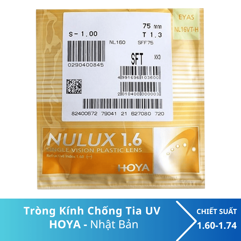 Tròng kính cao cấp HOYA Nulux 1.74HVLL
