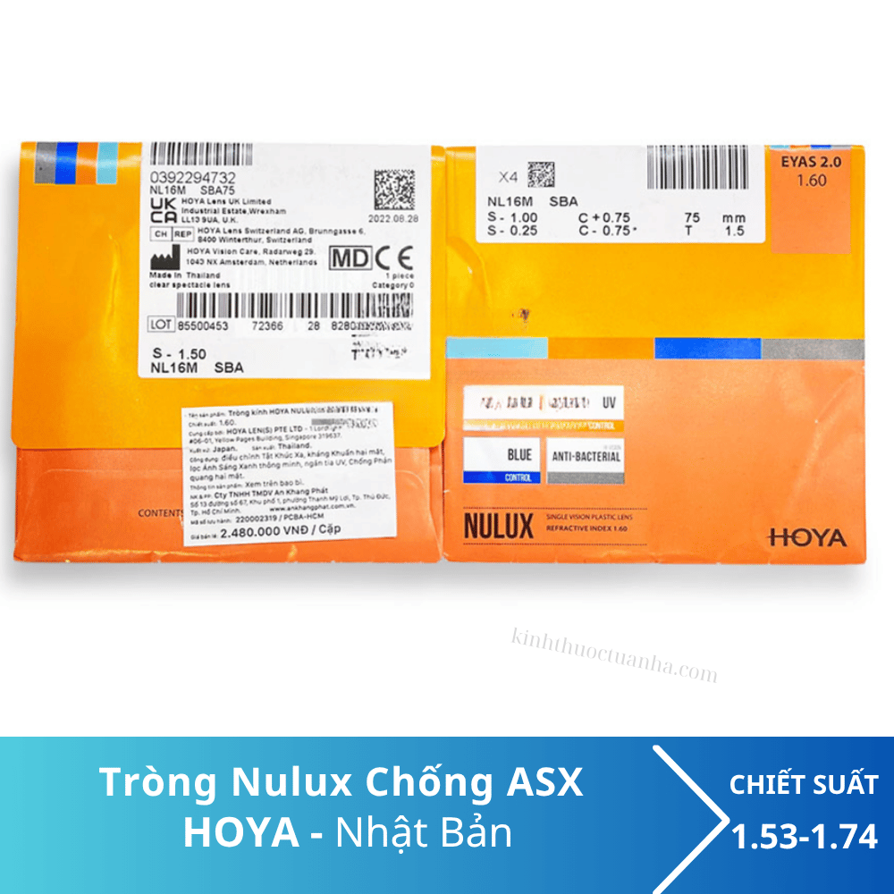 Tròng kính HOYA Nulux Full Control