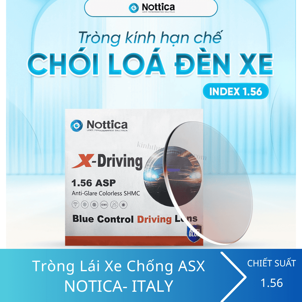 Tròng Kính Lái Xe Chống Ánh Sáng Xanh Nottica Blue Control Driving
