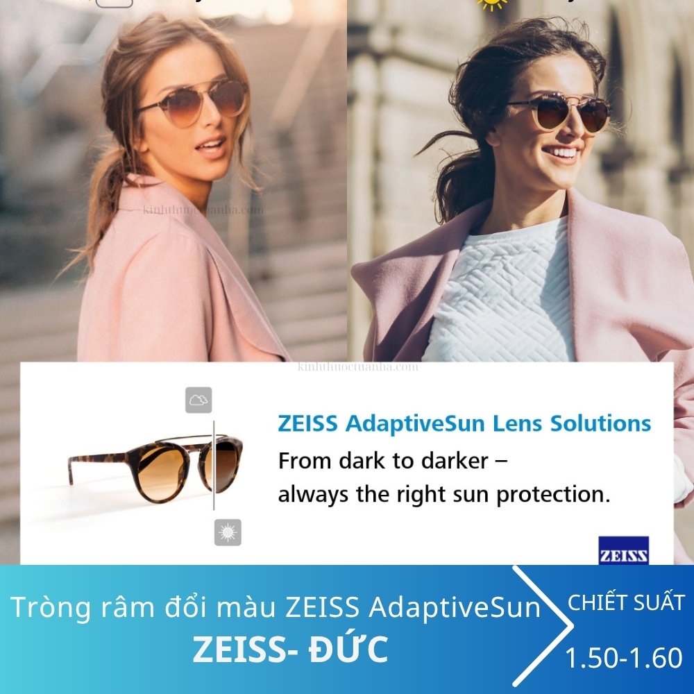 Tròng kính râm đổi màu ZEISS AdaptiveSun